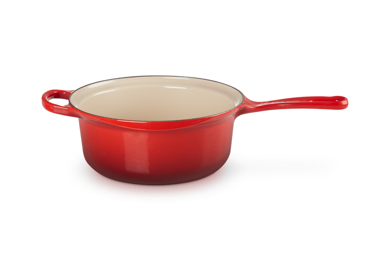 Le Creuset caquelon / casserole avec couvercle , 20 cm, rouge